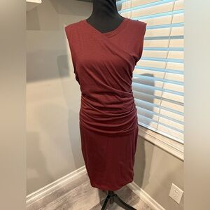 Theory Tucky NS Ruched Sleeveless‎ T Shirt Dress